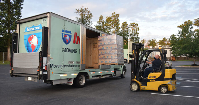 a mover loading a truck