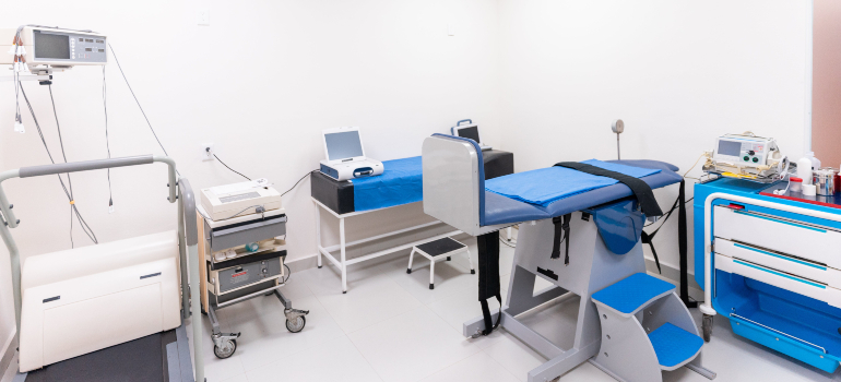 Healthcare equipment in a hospital