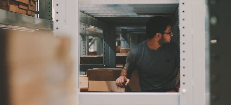a man in the warehouse 