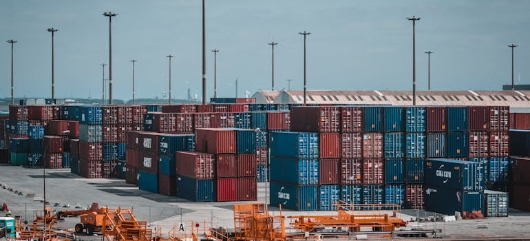 cargo containers representing global supply chain optimization