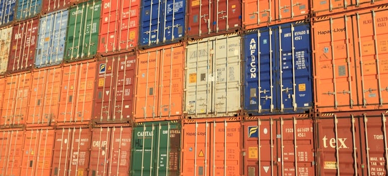 a pile of containers 
