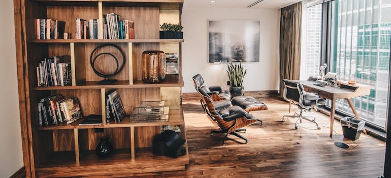 a home office 
