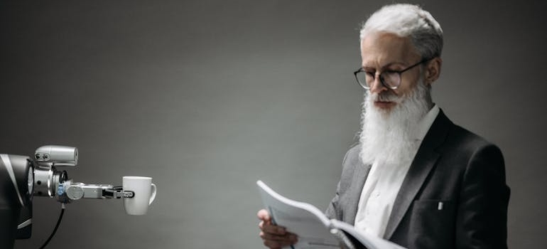 a man with grey hair leveraging technology for a smooth data center move