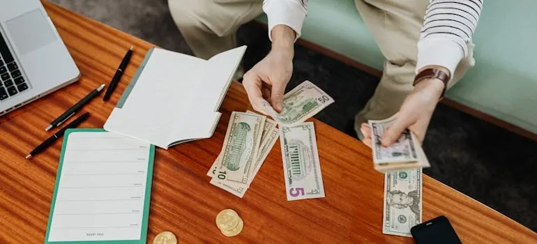 A Person Budgeting Hos Money